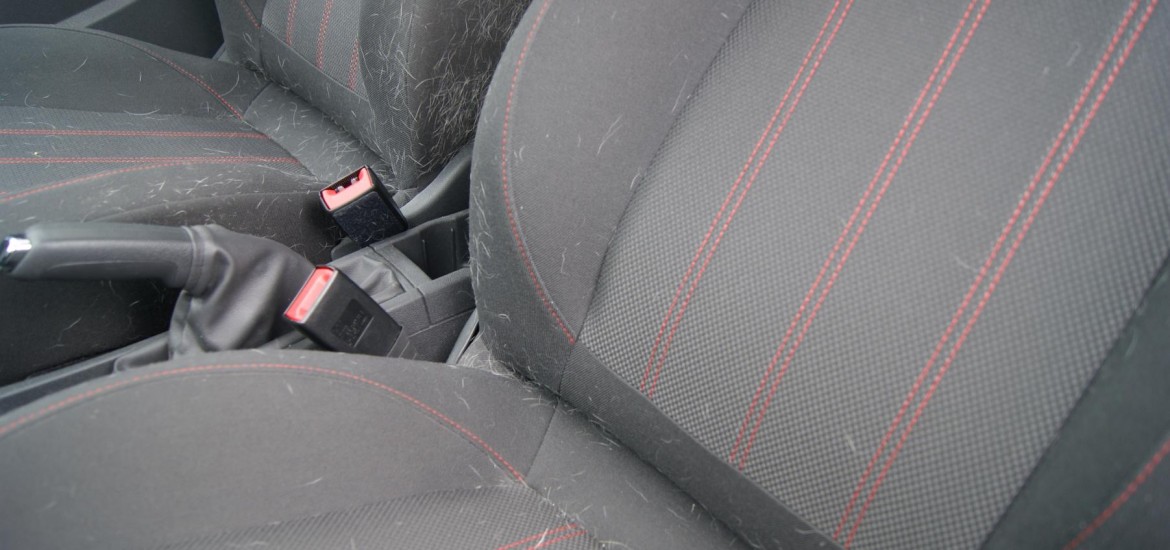 Tierhaarentfernung bei einem Opel Corsa - Vorher